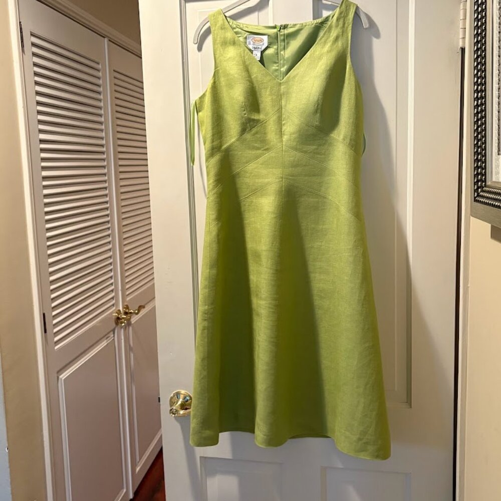 Talbots Linen Lined Sheath Dress